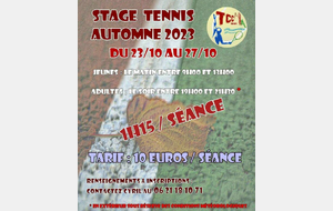🎾 Stage Tennis Automne 2023 🍁 