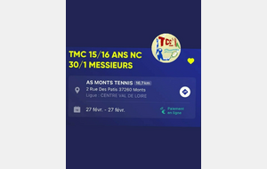 TMC 15/16 ans NC-30/1 🎾